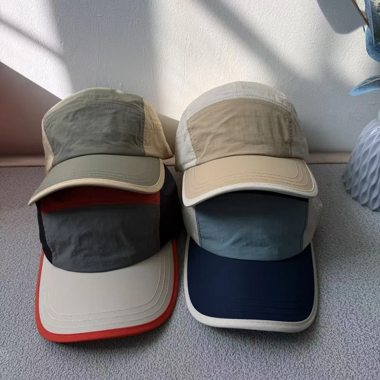 

Summer UV Protection Flat Bill Soft Baseball Hat Quick Dry Sweat Wicking Cap Men Women Jogging Sport Headwear