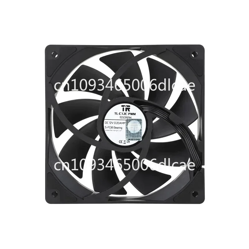 TL-C12C chassis 12CM heat dissipation fan 4PIN temperature control PWM1500 RPM low noise air volume pressure fan