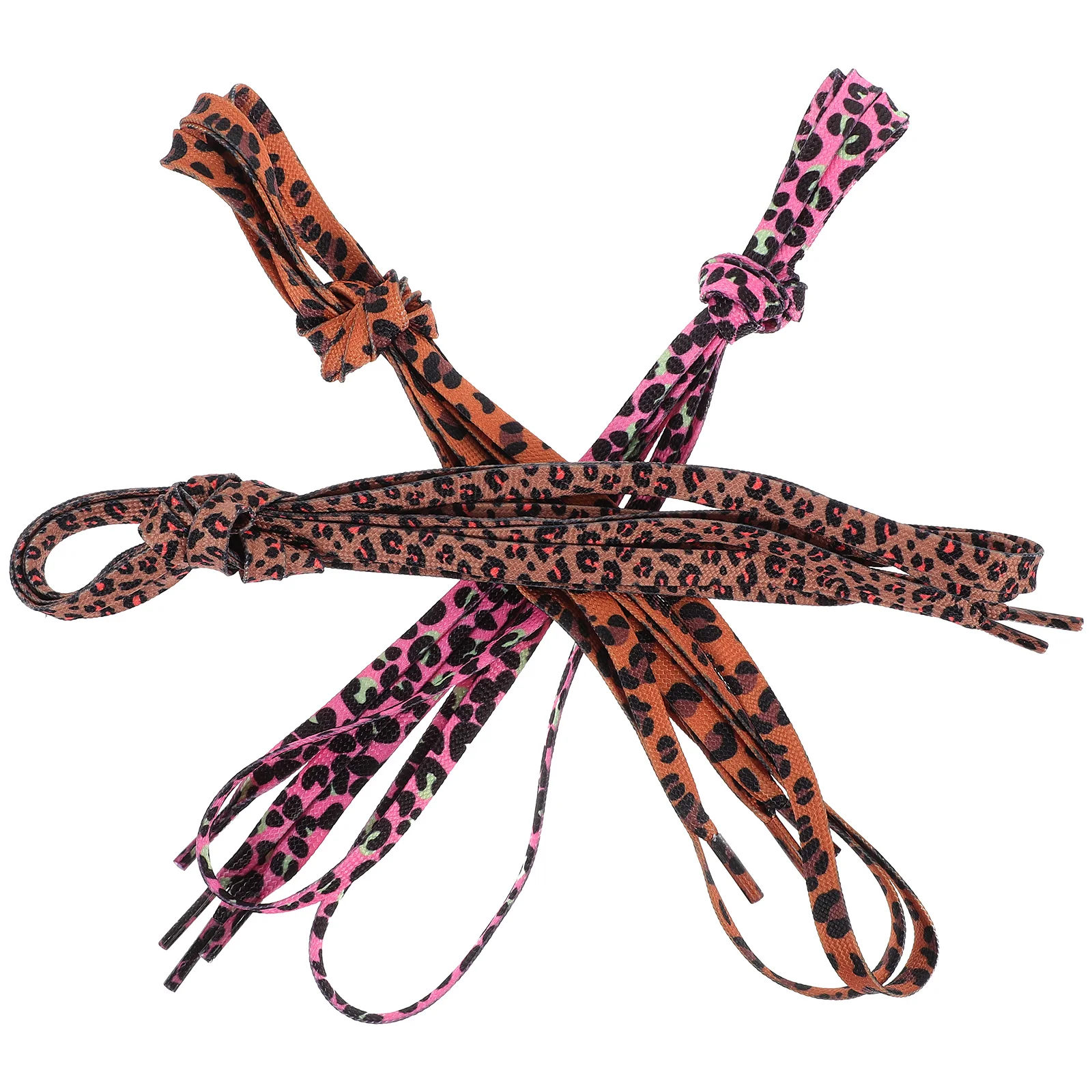 

3 Pairs Shoelace Chic Shoelaces Leopard for Sneakers Sports Casual Replacement Polyester Unique