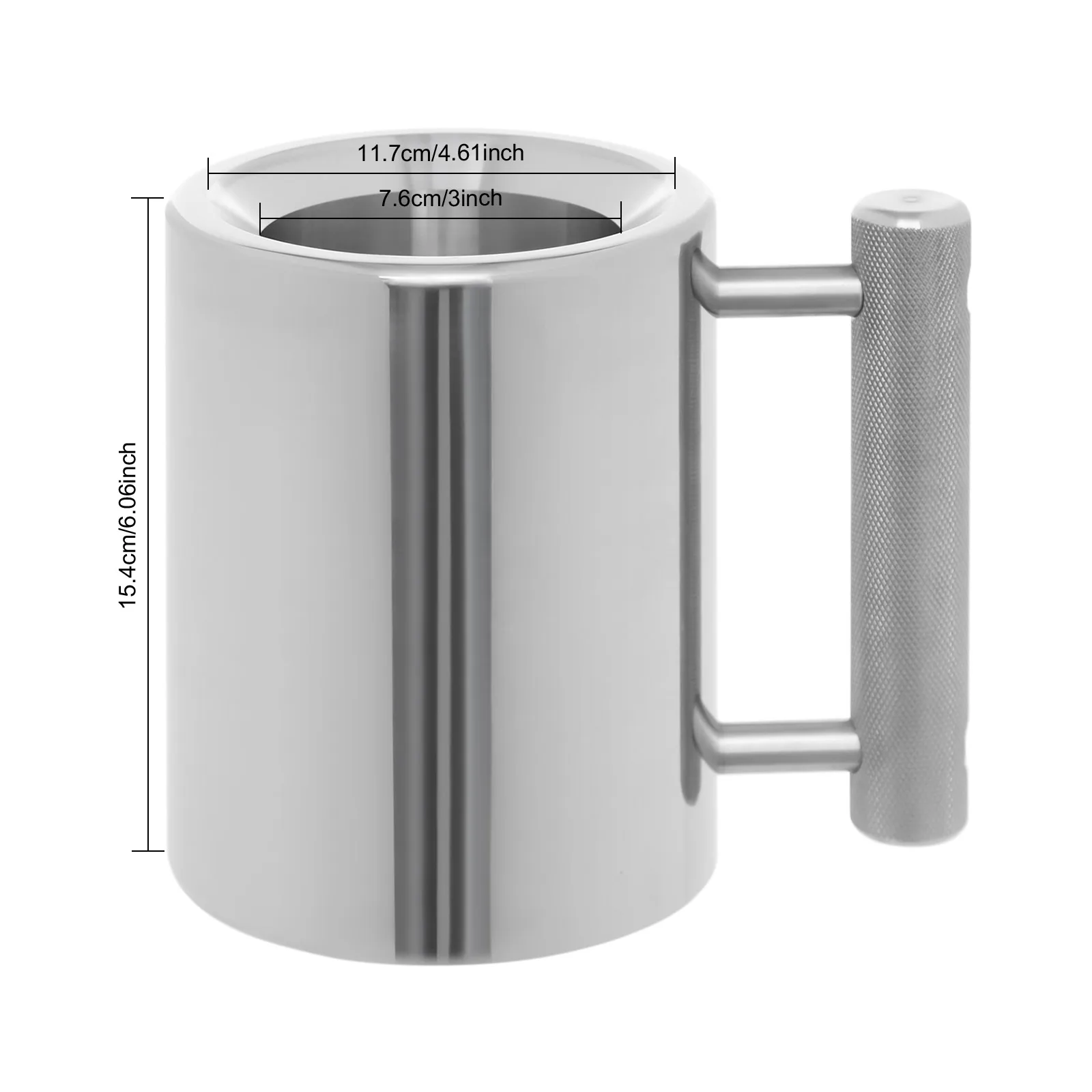 Hantel-Kaffeetasse 22,05 lbs 14,08 oz Edelstahl-Hantel und Kettlebell für verspielte Interaktionen mit Freunden oder tägliche Fitnessroutinen – Detail 2