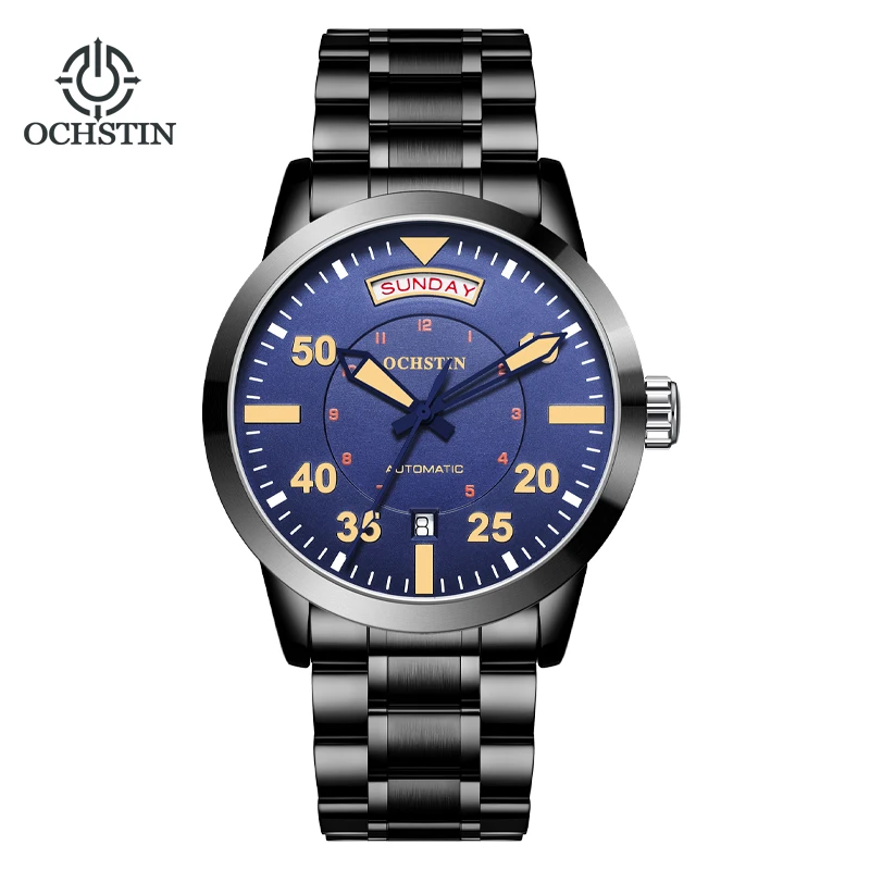 Ochstin new 2023 master series casual simple wind double calendar mechanical movement wrist watch men mechanical watch