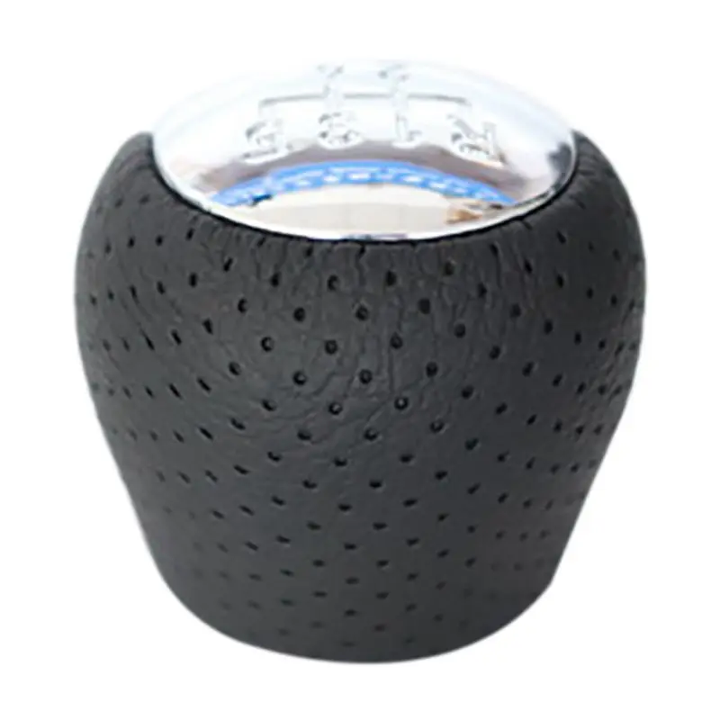 

5X SPORT Perforated Leather Gear Knob Chrome 6-Speed For Elantra I30 IX35 Tucson