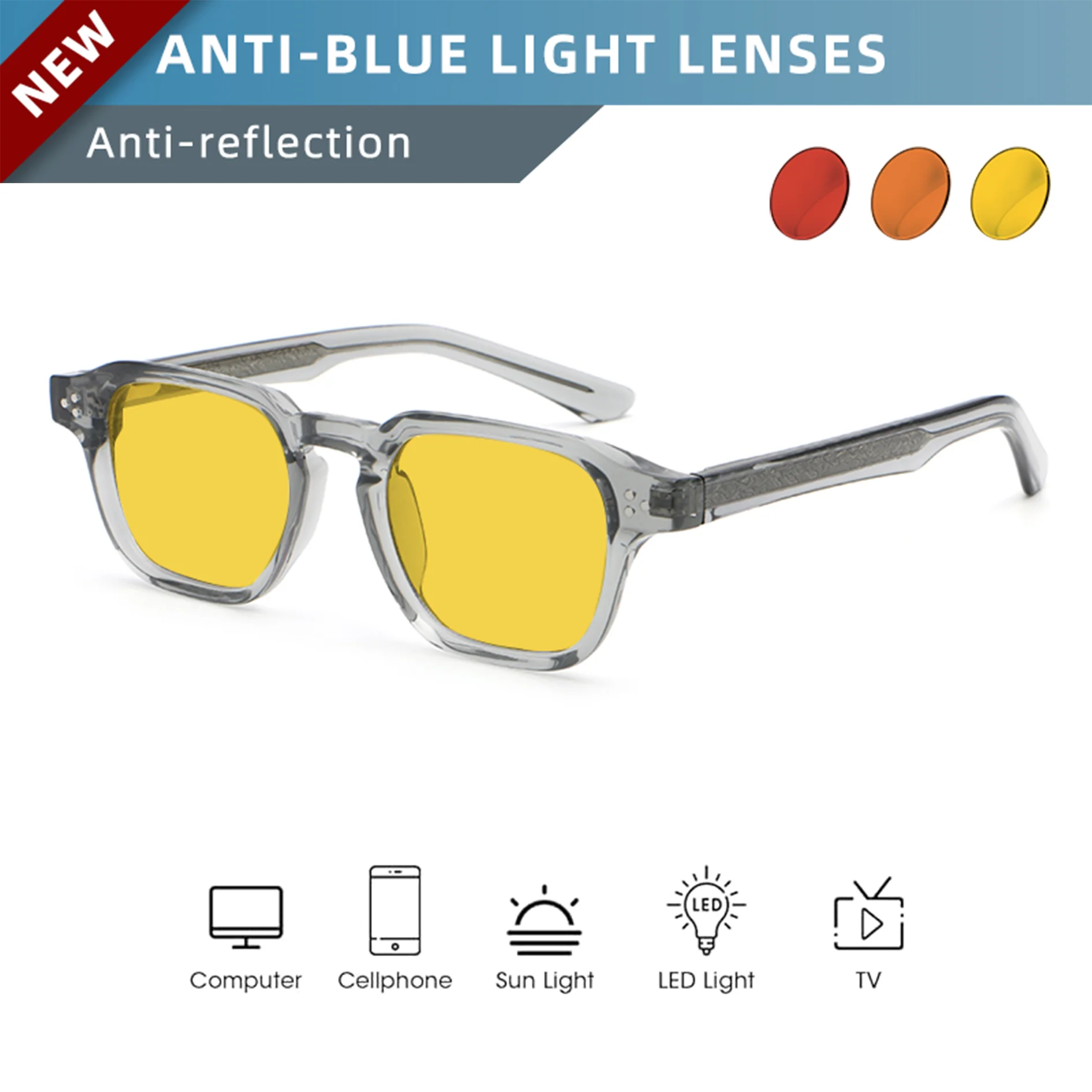 OKH Biohacking Glasses Sleep Shades Block Electronic Blue Light Lower Gaming Eye Tiredness Balance Healthy Circadian Cycle