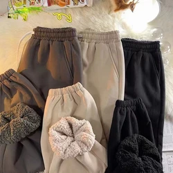 Korean Fashion Winter Jogging Pant Women's Casual Warm Loose Harem Thick High Waist Capris Trouser Joggers Women Pants