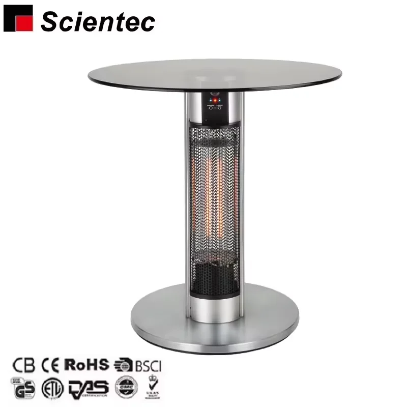 800W 1600W IP55 Waterproof Electric Outdoor Remote Control Table Heater For Garden Patio Restaurant Commercial Heater Decor