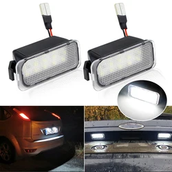 2Pcs License Plate Light for Ford KUGA S MAX MONDEO MK4 MK5 MK2 FIESTA 2008-2019 FOCUS ABS Plastic 12V LED Number Signal Light