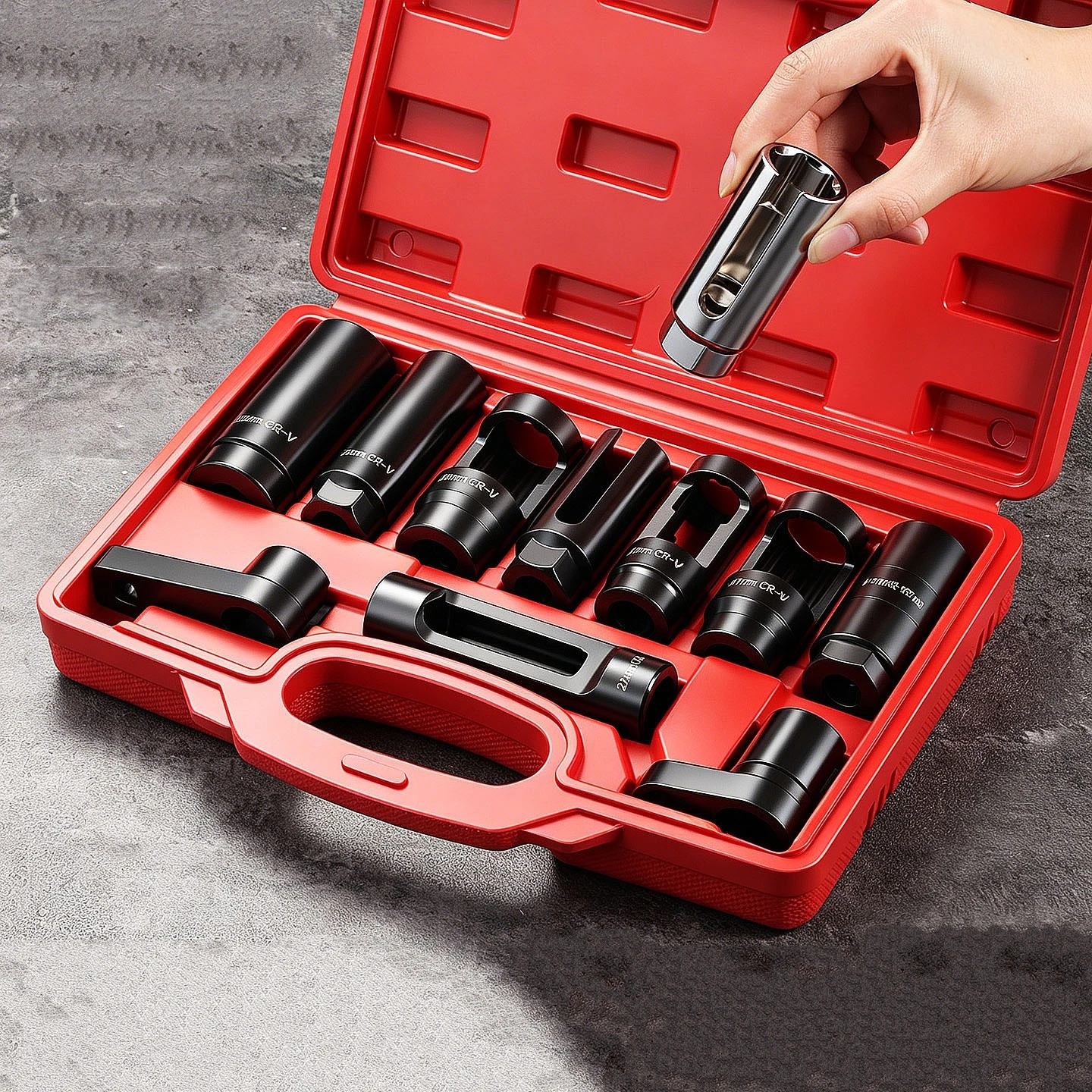 Professional Motorcycle Oxygen Sensor Socket Wrench Set,7/8