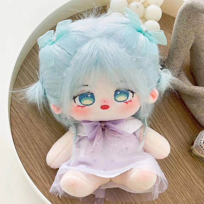 20cm Kawaii IDol Doll Cute No Attribute Girls Baby Soft Stuffed Star Dolls Anime Cartoon Collection Gifts for Kids Girls Fans