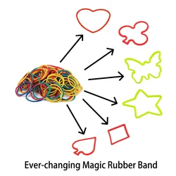 100/10 PCS Ever-changing Elastic  Rubber Band Magic Trick Magic prop Rubber Band Disappearing Tricks Accessories Easy to do