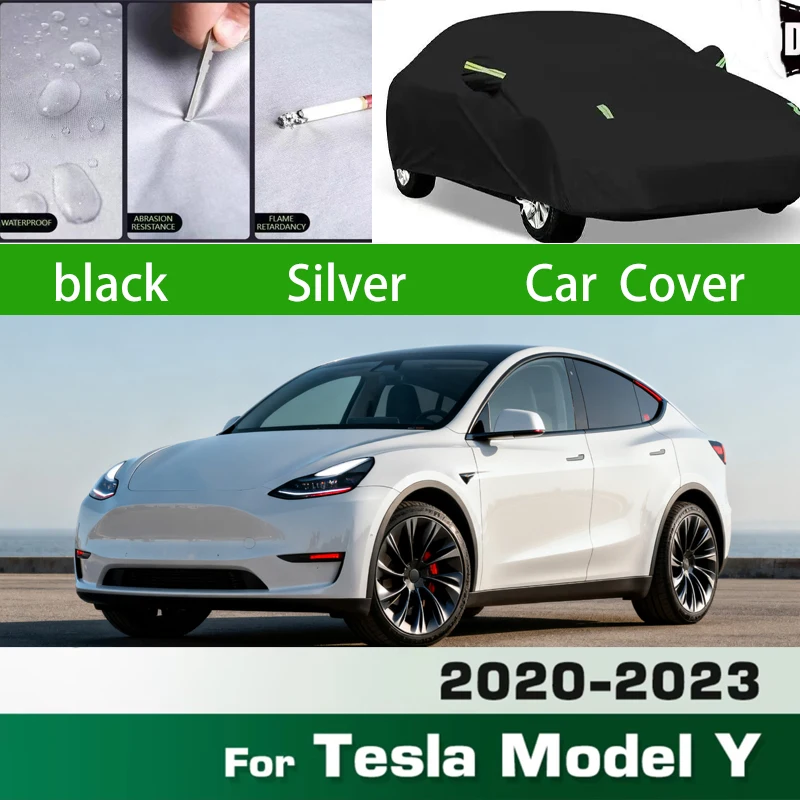 

For Tesla Model Y 2020-2023 Outdoor Protection Full Car Covers Snow Cover Sunshade Waterproof Dustproof Exterior Car accessories