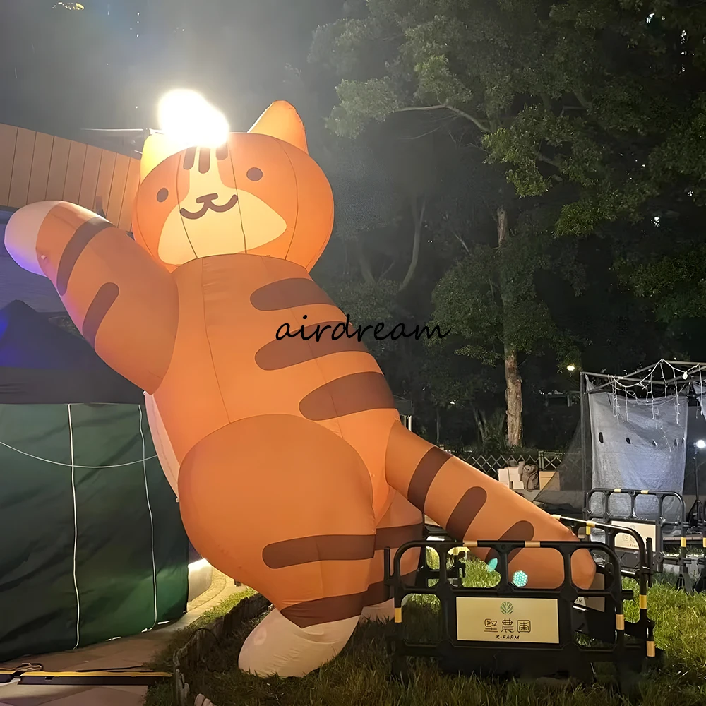 Globo inflable gigante de mascota Animal de gatito de soplado de aire de dibujos animados de gato con soplador edificio decoración al aire libre evento publicidad Pro