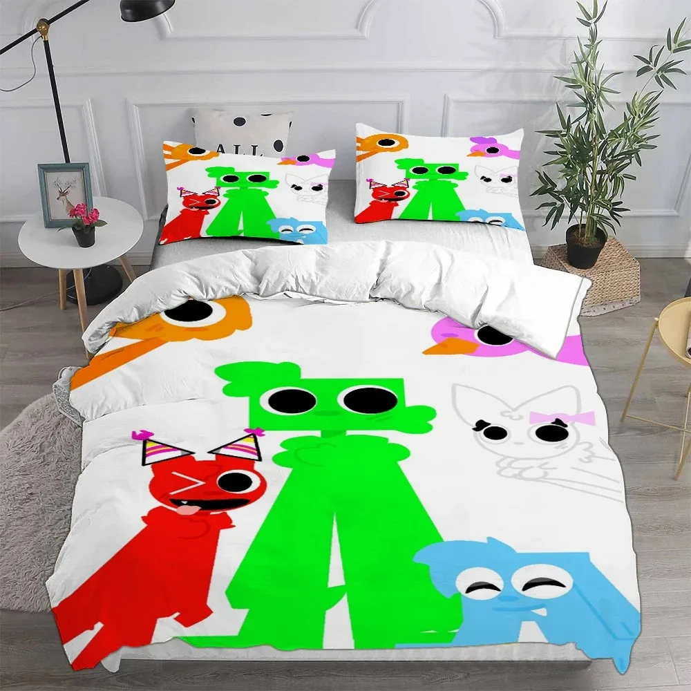 3D Printed Game Garten of Banban Bedding Sets Comforter Quilt Bed Cover Duvet Cover Pillow Case Sets Kids Adult Size