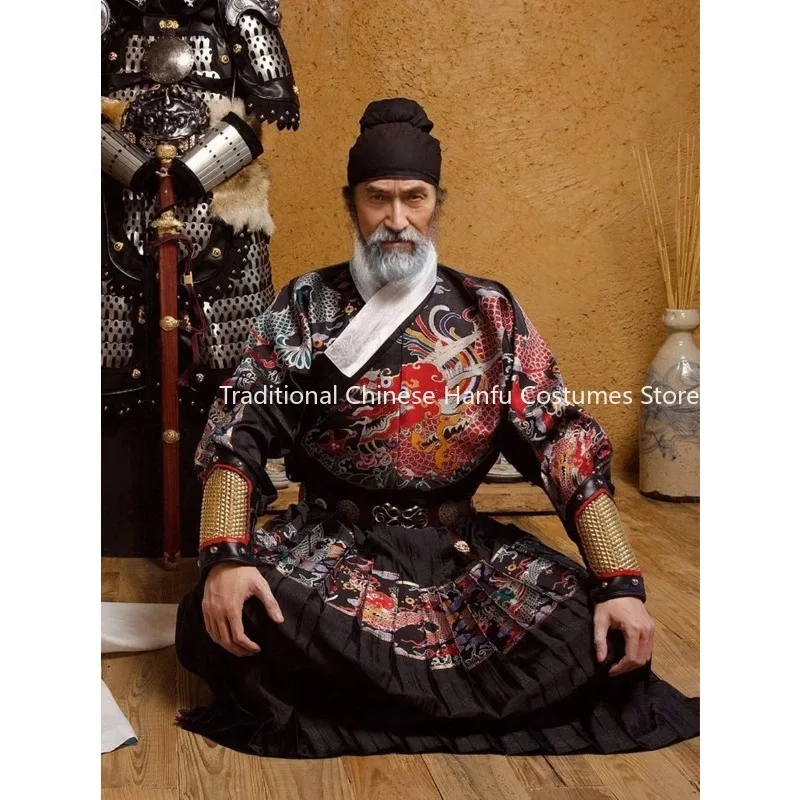 

Original Chinese Men's Robe Women's Ming Dynasty Hanfu General Uniform Uniform of The Imperial Guards Cosplay Costume Set