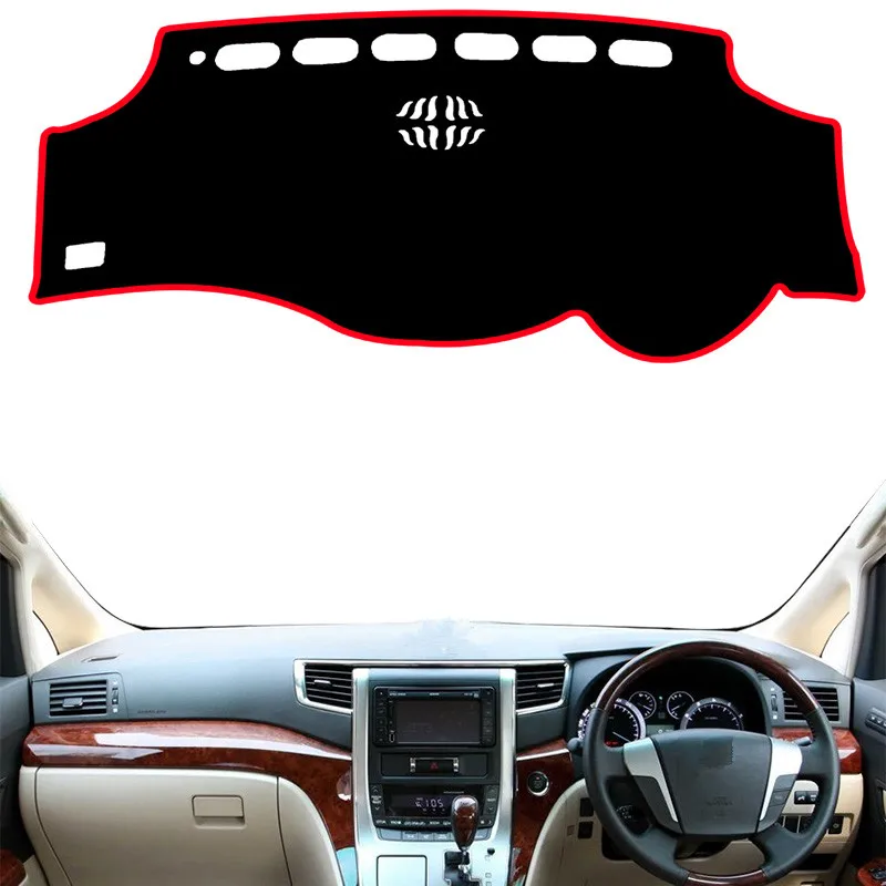 

For Toyota Alphard Vellfire 2008-2015 2016 2017 Dashmat Dashboard Cover Pad Mat Anti-UV Sunshield Protect Carpet Car Accessories