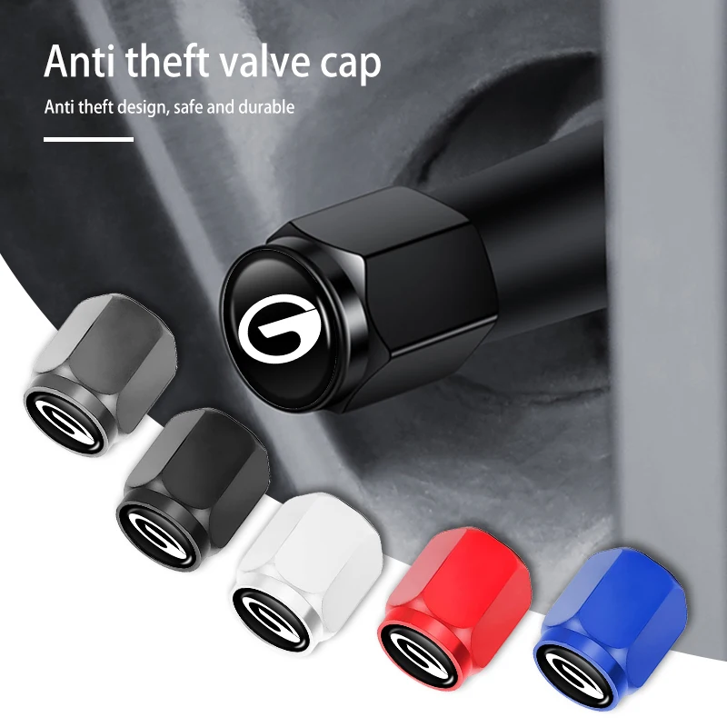 Para GAC MOTOR, 4 tapas de válvula de neumático para coche, accesorios de estilo automotriz, cubiertas de vástago de aire para Aion Y, AION V, Trumpchi GS3, GS4, GS5, GS8, GA4