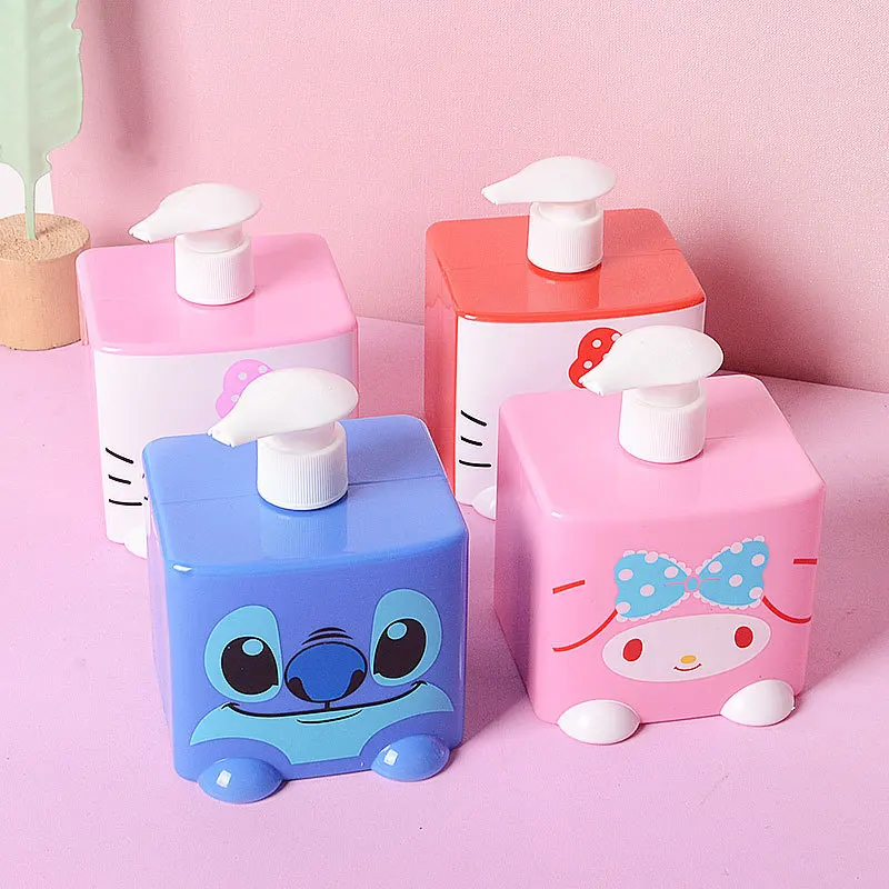 Stitch Melody Movie Creative Cartoon Shampoo Bottle ABS Action Character Collect Model Toy Box  lotion hand soap bottled 300ML