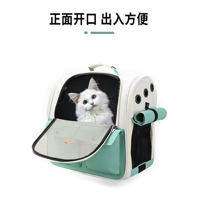 Imagem -04 - Grande Capacidade Expansível Pet Mochila Respirável Dobrável Portátil Gato Cachorro Suprimentos