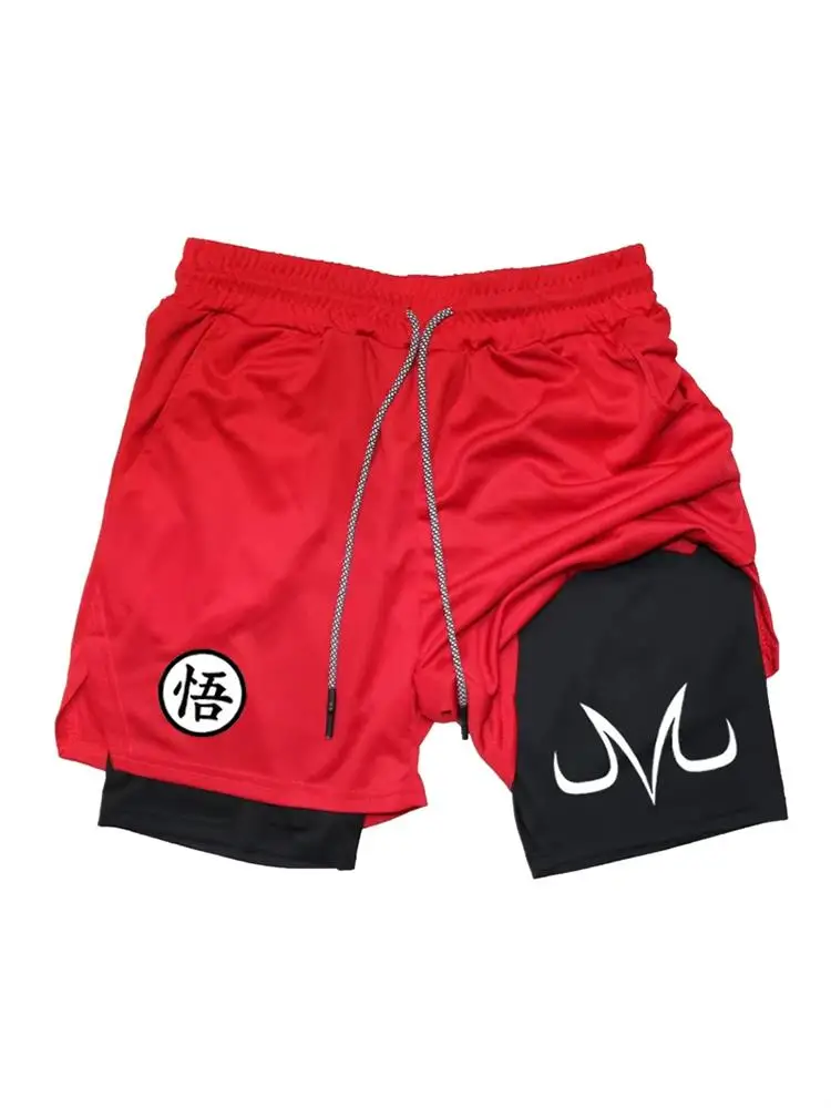 Men's Double Layer Casual Sports Pants Breathable Running And Training Shorts Comfortable Physical Exercise Fitness DF0026