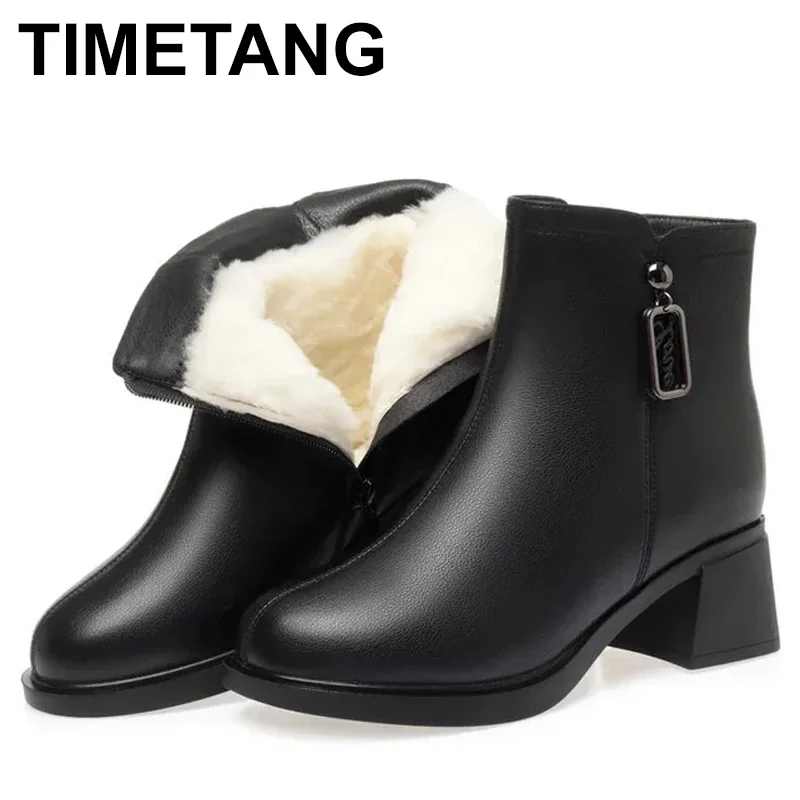 

Short Boot 2024 Autumn/Winter New Retro Style Commuter Ankle Boots Round Head Thick Heel Zipper Boots For Women