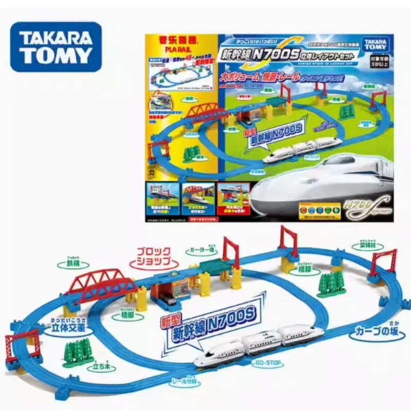 

TAKARA TOMY TOMICA Pule Road Shinkansen: Роскошный 3D-набор с электрической железной дорогой N700S, детская игрушка.