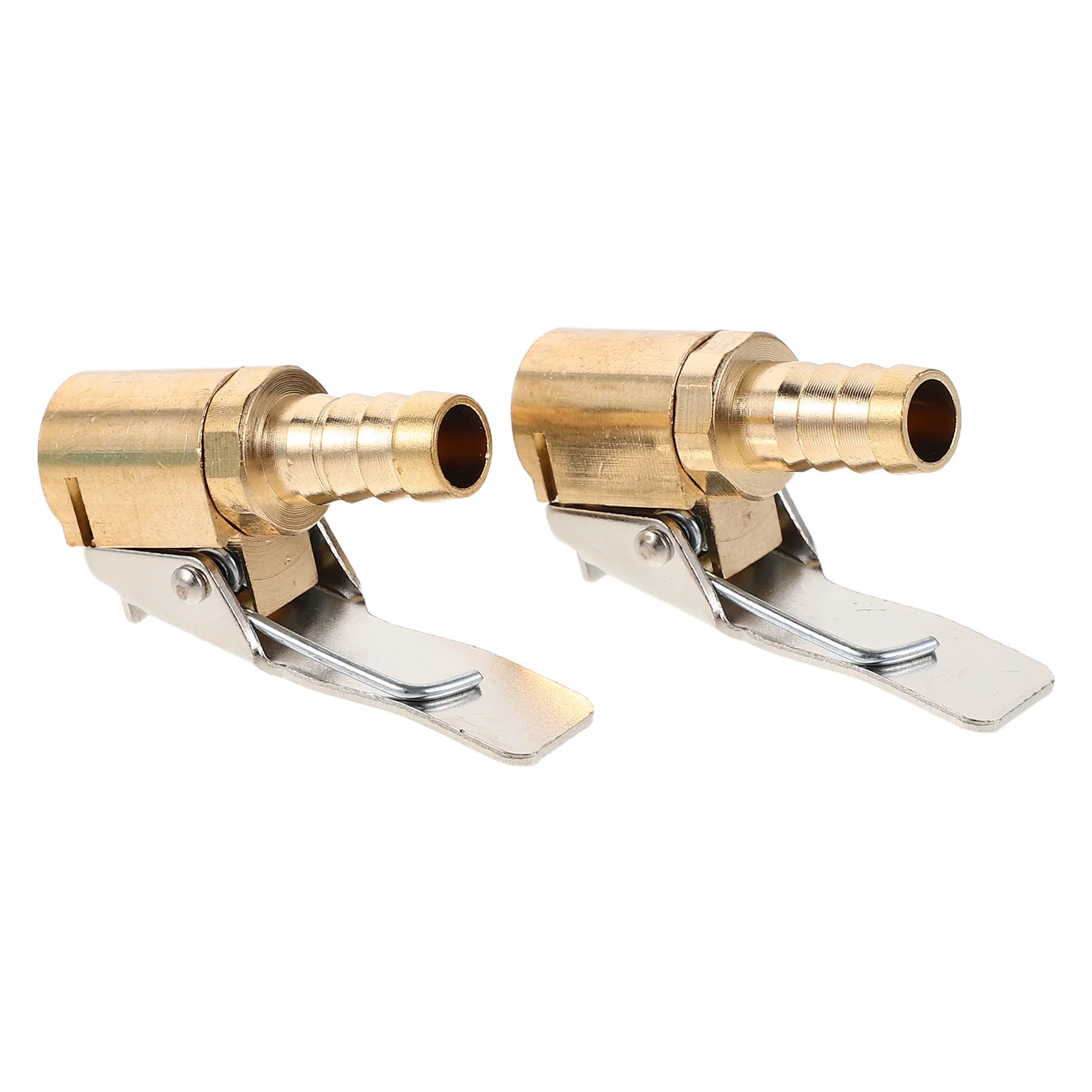 

2pcs 8Mm Copper Tire Air Chuck Quick Connect For Car Bike Pump Clip On Inflator Adapter Valve Connector Inflation Nozzle