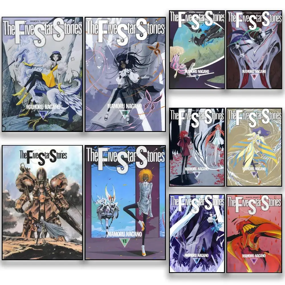 Manga T-The Five Star Stories Poster HD Removable Wall Art Gift Bedroom Lounge Dorm Office Gaming Cafe Bars