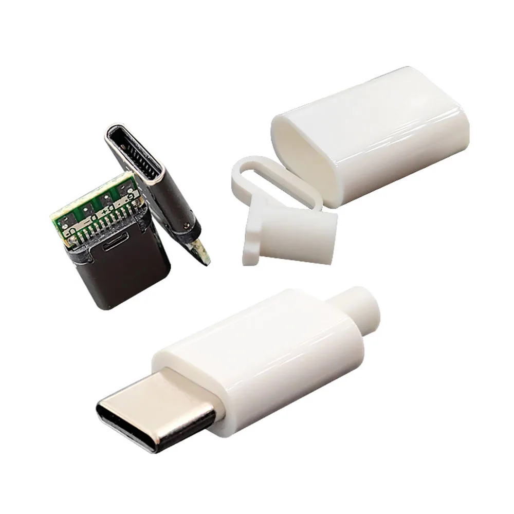 1/2/5/10 Pcs USB 3.1 Type C Connector 2/4 Pin Male/Female Socket Receptacle Through Holes PCB 180 Vertical Shield USB-C