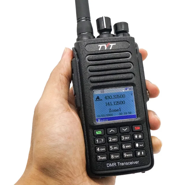 Digital Walkie Talkie TYT DMR MD-UV390 10W VHF UHF Dual Band Waterproof Ham Radio GPS AES256