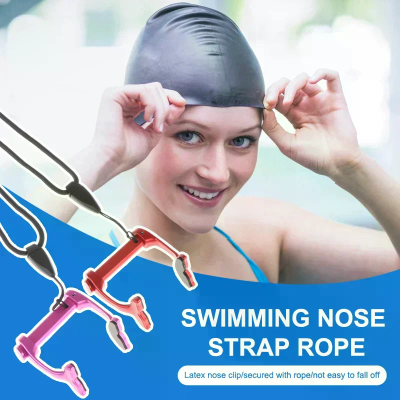 Aluminum Alloy Waterproof Freediving Swimming Nose Plugs With Anti Lost Strap For Adult Diving Beginners Training Professional