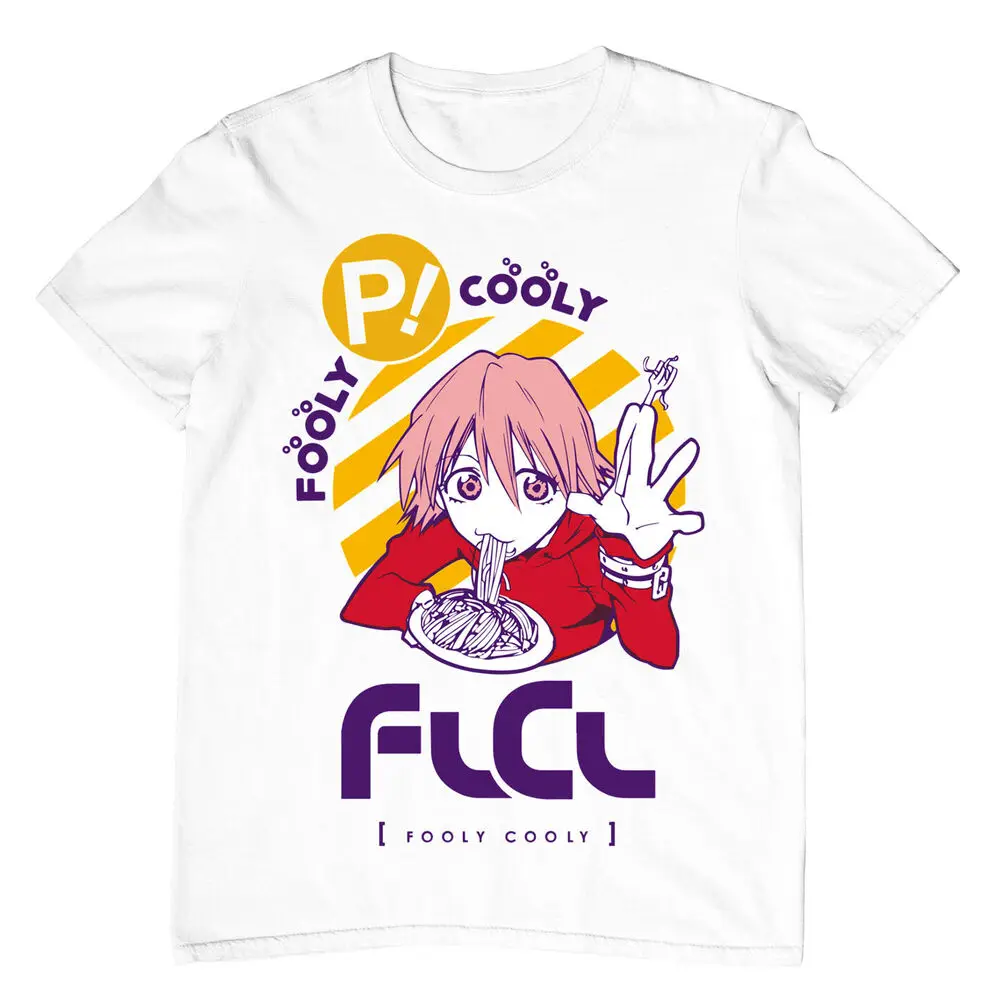 FLCL Haruko footy Cooly Anime Haruko nuova t-shirt Haruhara Gainax bianco e nero