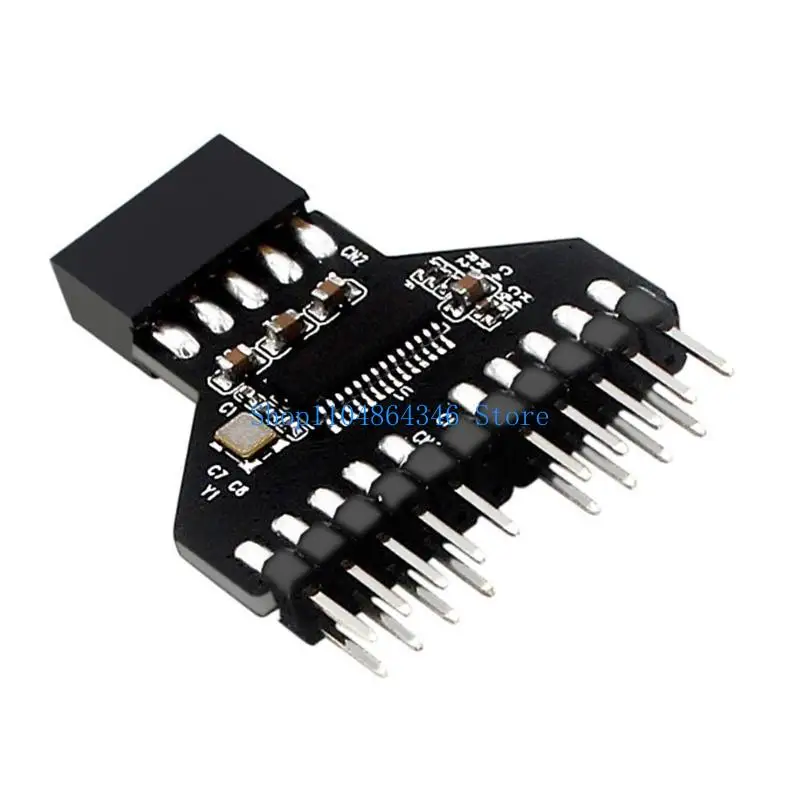 5asd USB2.0 9Pin Splitter Computer Motherboard 1 to 2 Extension Adapter