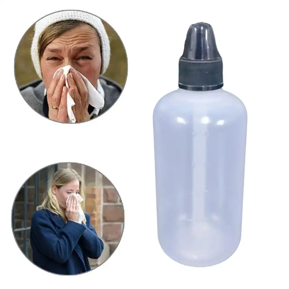 250ml Nose Wash Cleaner Nose Protector Avoid Allergic Neti Nose Rinsing Pot Rhinitis Treatment Adults Children V7d6