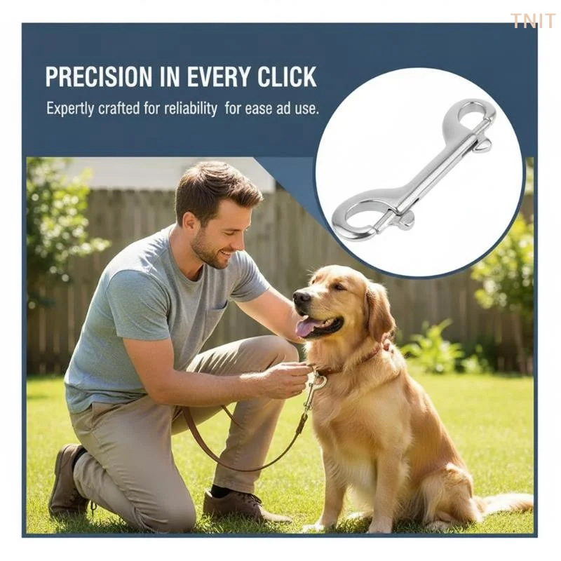 [J] Stainless Steel Bolt Snap Hooks, Double Ended Snap Clips, Diving Clips, Dog Leash, Key Chain, Horse Tack, Brand New