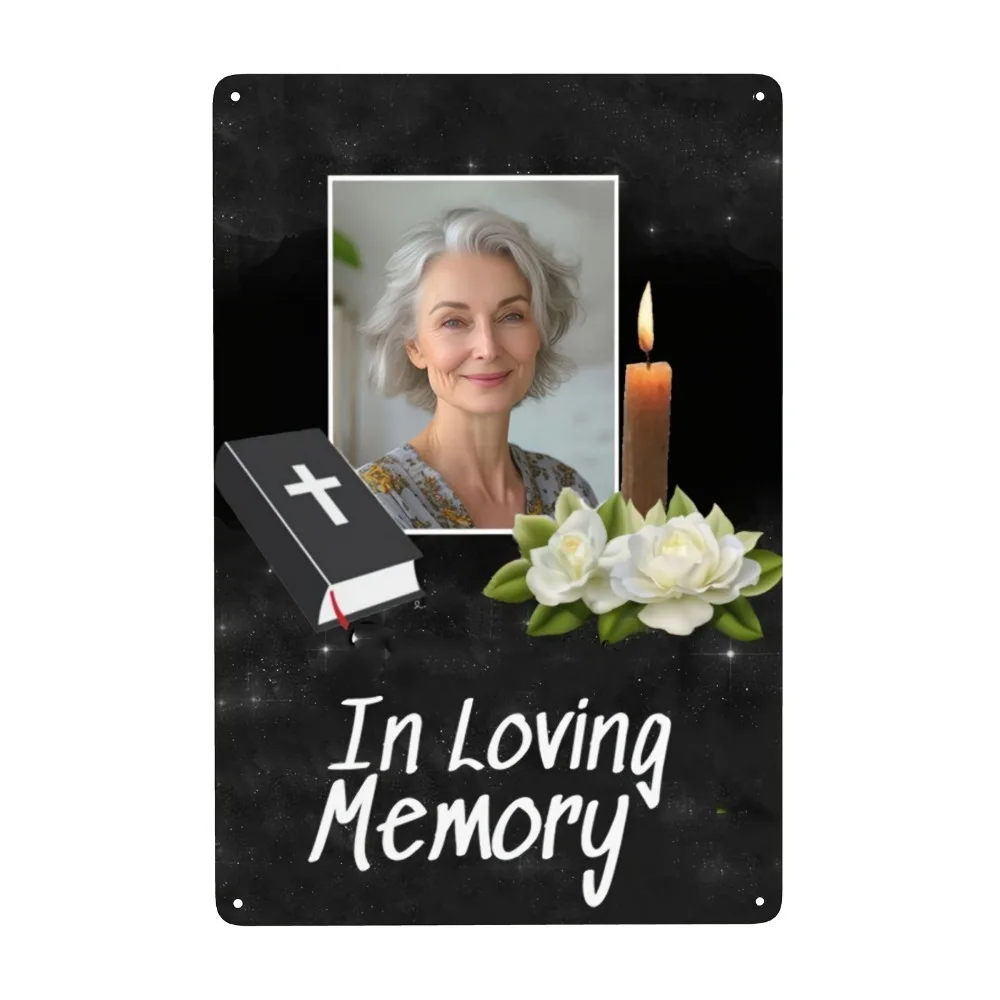 Custom Memorial Aluminum Plaque 12x8