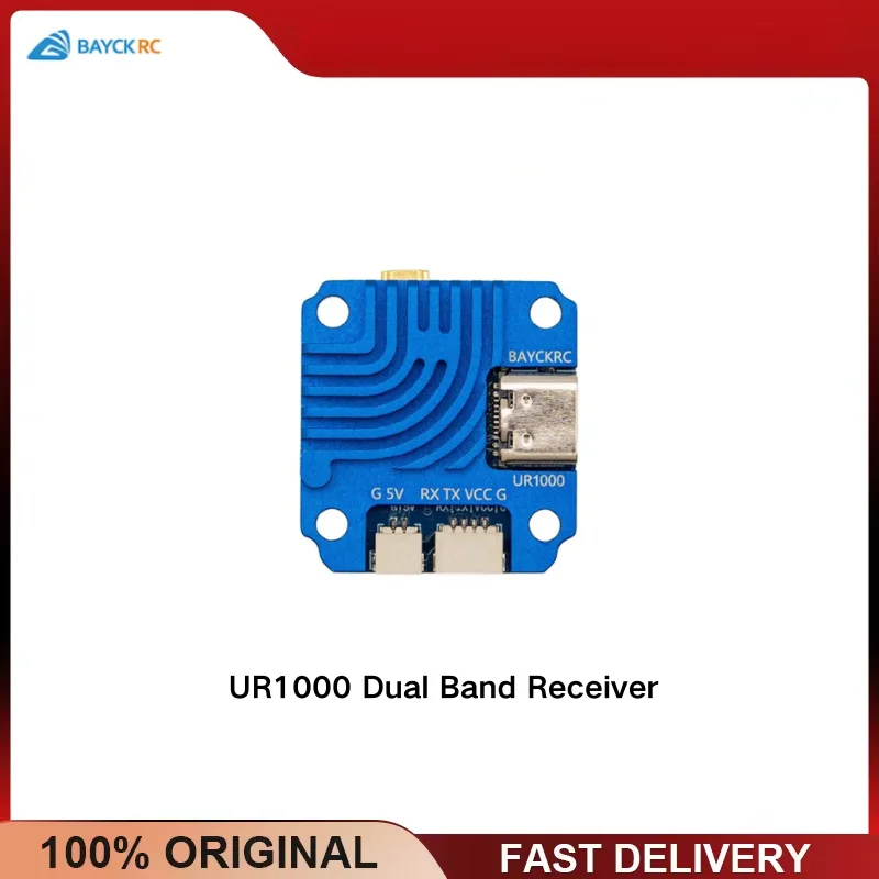 BAYCKRC UR1000 2.4GHz/915MHz Dual Band ELRS Receiver 500mW Long Range RX for FPV Racing Drone Quadcopter 80/120/220mm