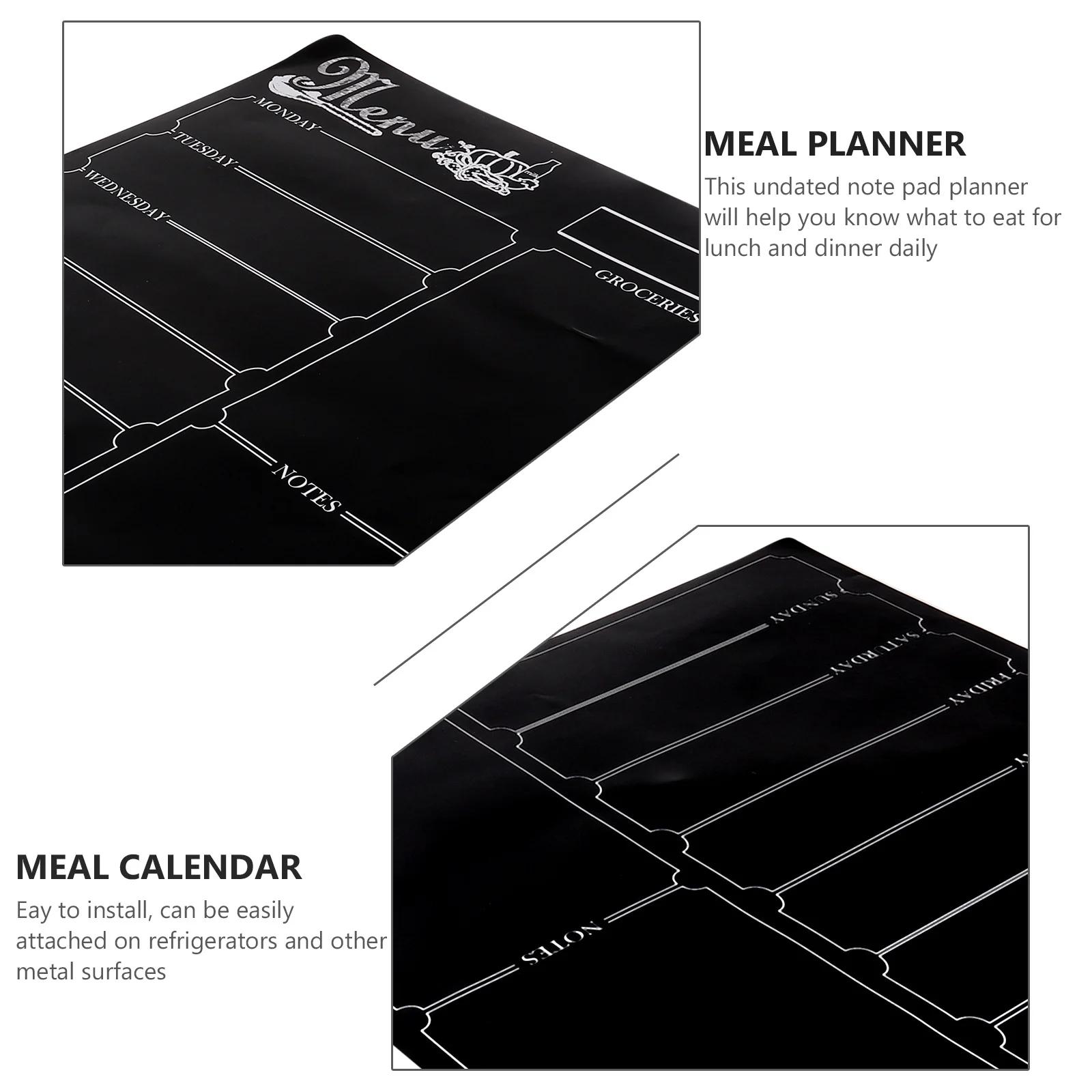 

Magnetic Meal Notepad Planner Weekly Diet Organizer For Refrigerator Metal Surfaces Food Journal Lunch Dinner Tracker