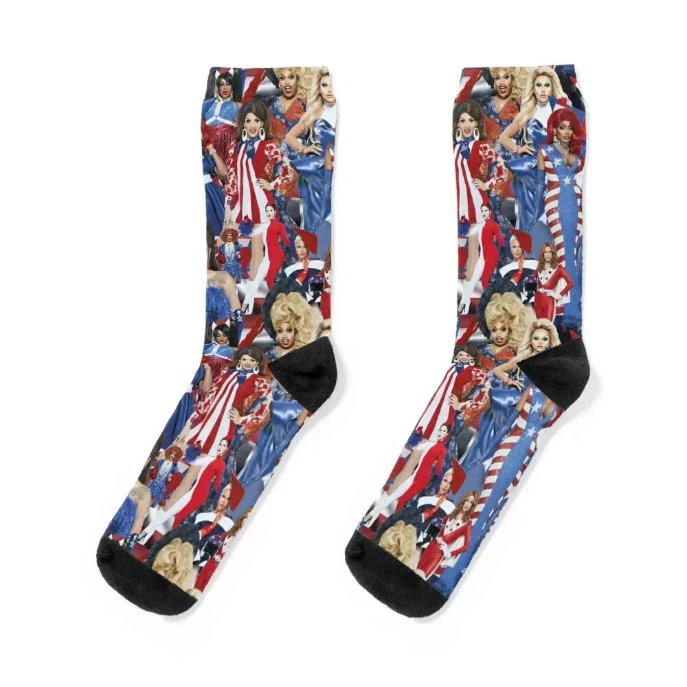 

RuPaul collage season 12 Socks winter gifts Wholesale Boy Socks Women's