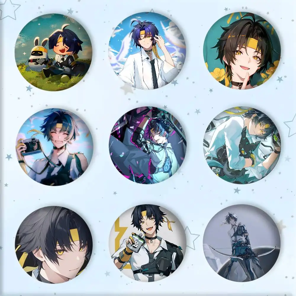 Game Asaba Harumasa Zenless Zone Zero Badge Round Cartoon Brooch Clothes Backpack Accessories Lapelnd Laserh