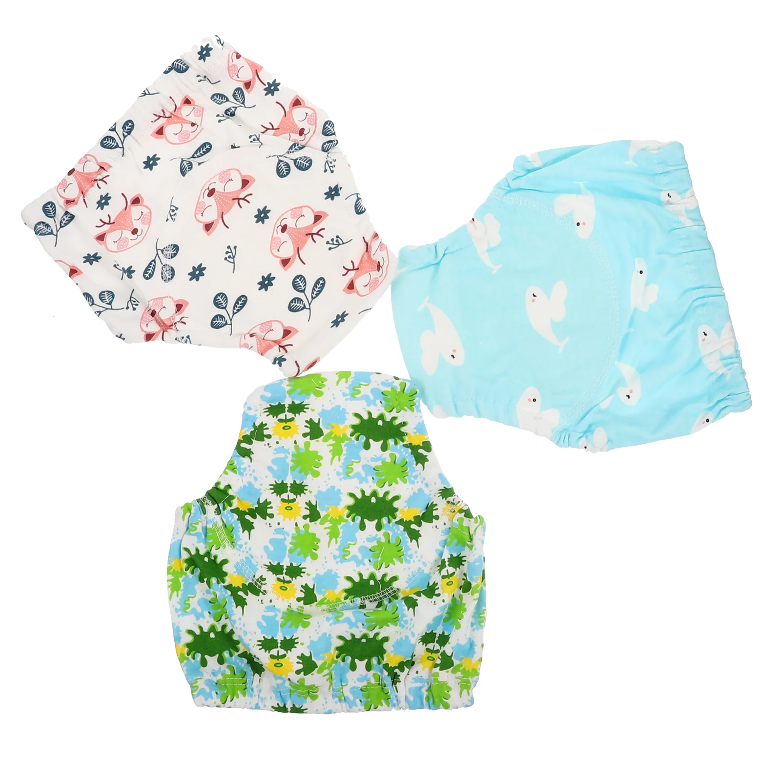 

3 Pcs Baby Training Pants Newborn Diapers Swim Rubber for Toddlers Cotton Infant Nappy Infants