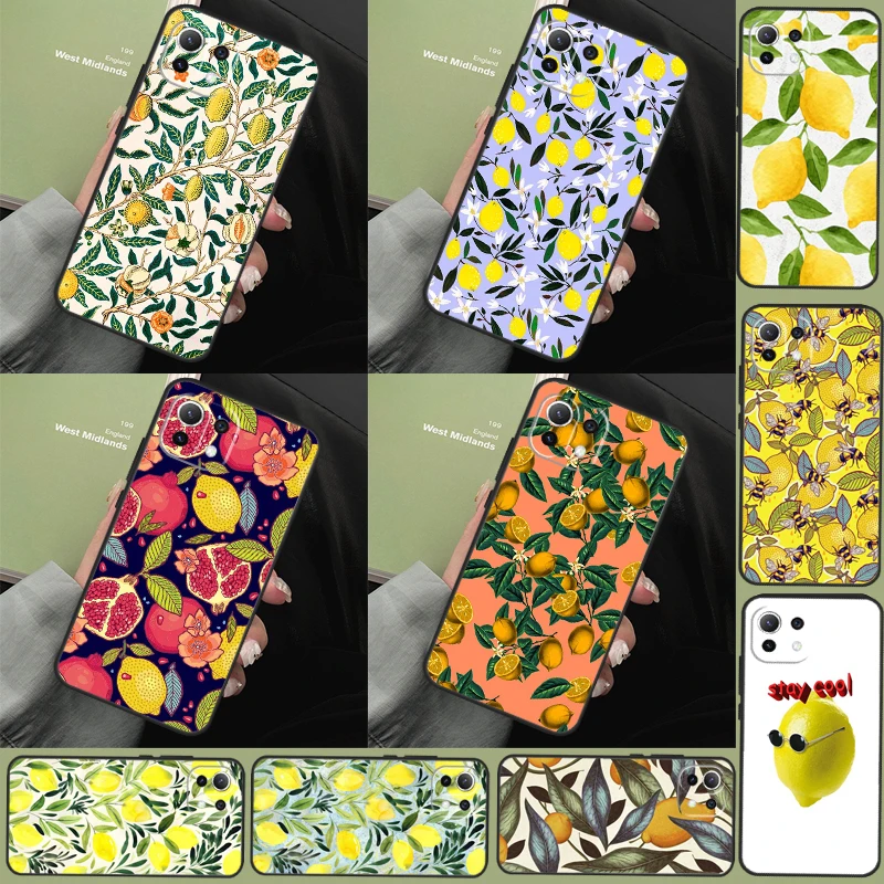 Summer Lemon and Leaf For Xiaomi 13 12 Lite 12X 11T 12T Pro Phone Case For POCO F5 Pro X3 X5 X4 F4 GT C40 M5s F3