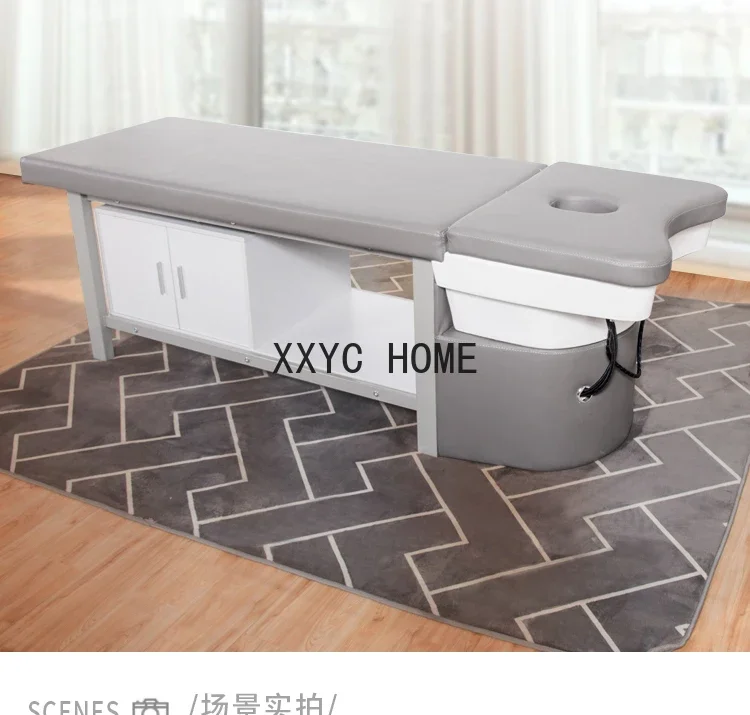 Liggend Volledig Shampoo Chair voor Kapsalon Spoelbed Kapsalon Ceramic Basin Massage Bank