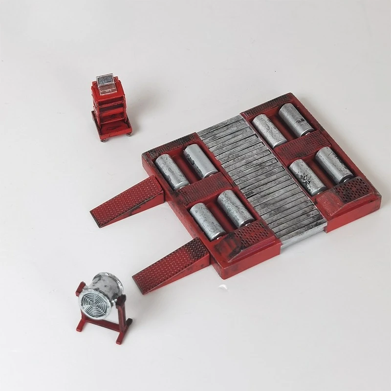 1/64 Proportion Four-wheel Positioning Horsepower Machine Model Props Ornaments Car Scene Maintenance Workshop Scene Matching