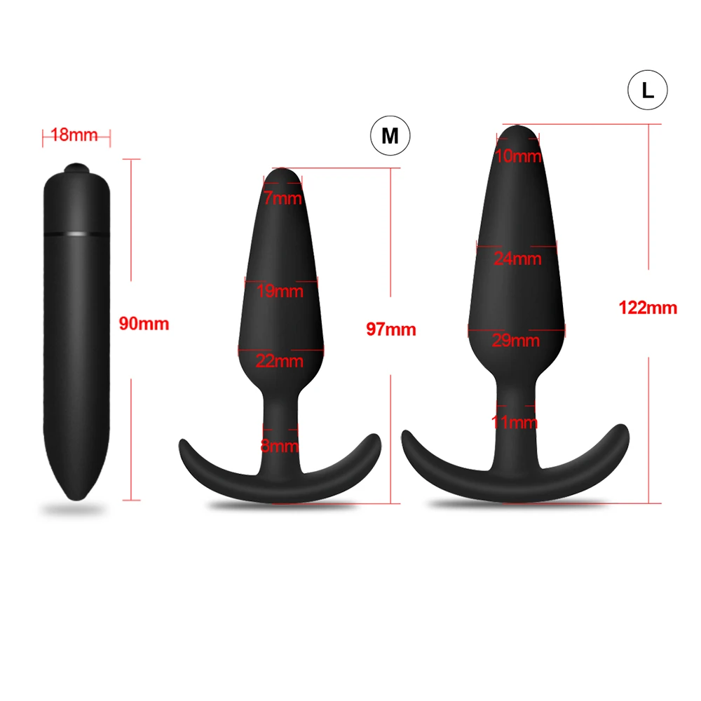 Anal Plug Butt Plug Women Men Gay Soft Silicone Erotic Bullet Penetration Anal plug Bullet Dildo Sex Toys for Adults Anal Toy - view 3