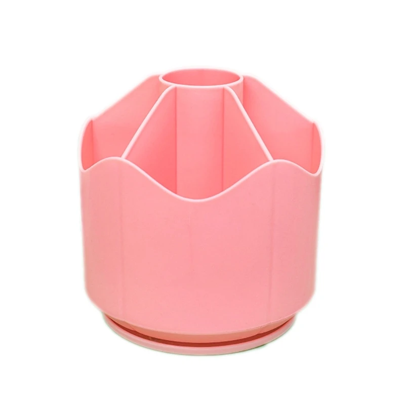 K1AA-Porte-stylo rotatif résistant à 360 °, porte-crayon rotatif, boîte de rangement de bureau de grande capacité, porte-pinceau de maquillage