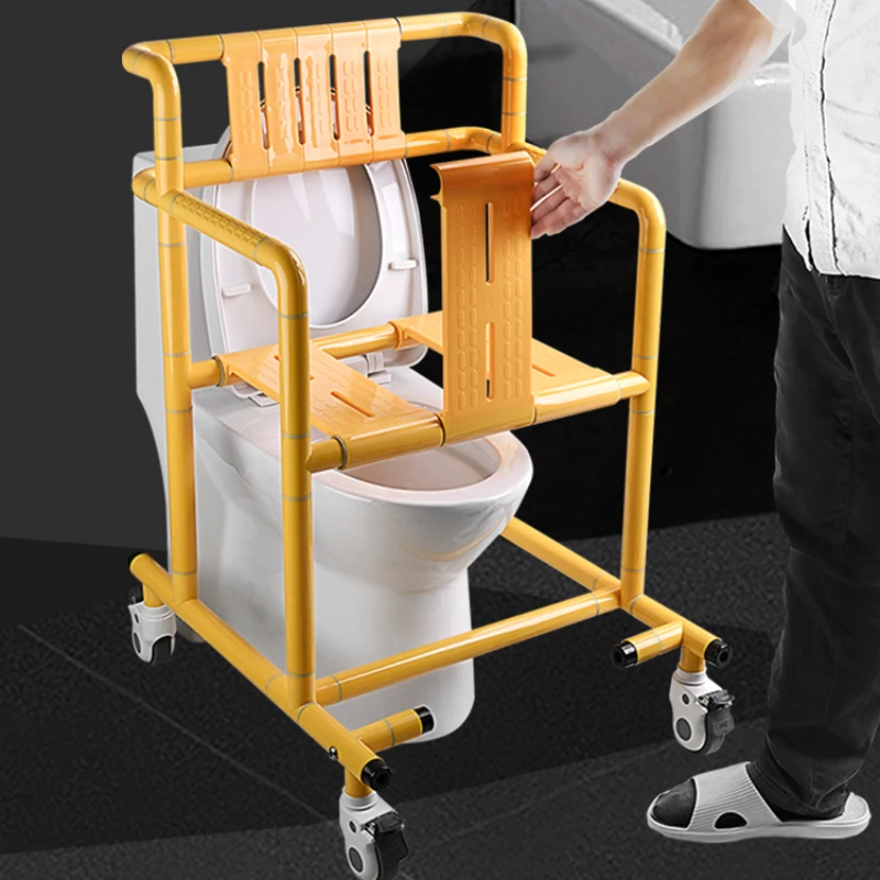 Wheeled shower chair for paralyzed people  toilet chair for disabled and elderly people  walking stick  walkers for elderly