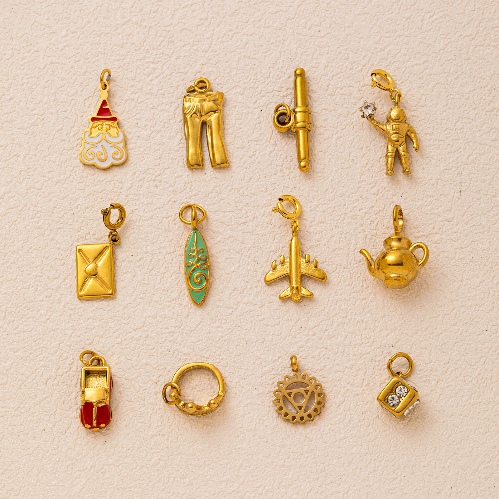 Fashionable Love Letter Santa Claus Airplane Valentine's Day DIY Pendant charms for jewelry