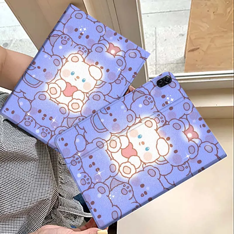 

Cartoon bear pattern For Huawei MatePad M5 T5 SE 11 Pro Honor Tab 5 V7 V8 X9 GT 10.1 10.8 Inch Tablet Case