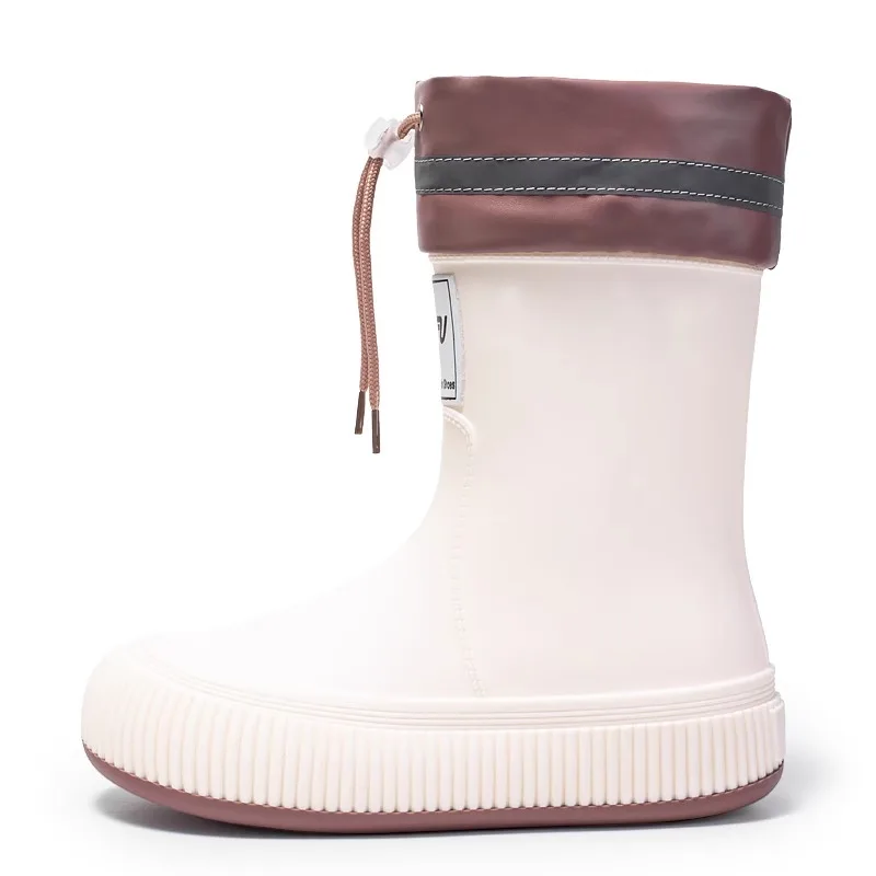 Rain Boots for, Boys and Girls Plus Size Fashion Non-Slip Waterproof Shoes ,Drawstring Waterproof Cute Wear-Resistant Rain Boots