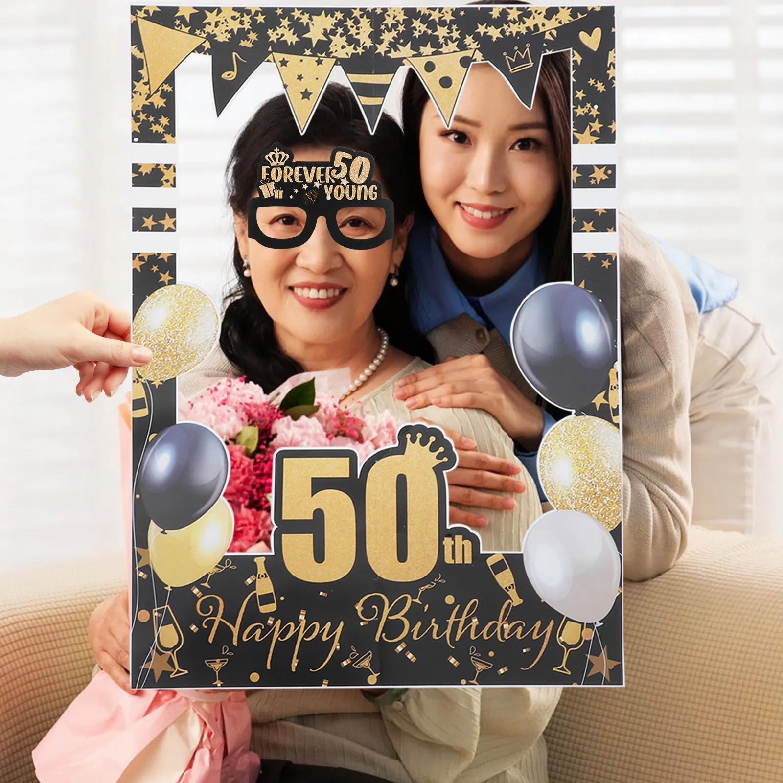 ชุดอุปกรณ์ตกแต่งงานวันเกิดครบร - Photo Booth Frame บทวิจารณ์และราคา