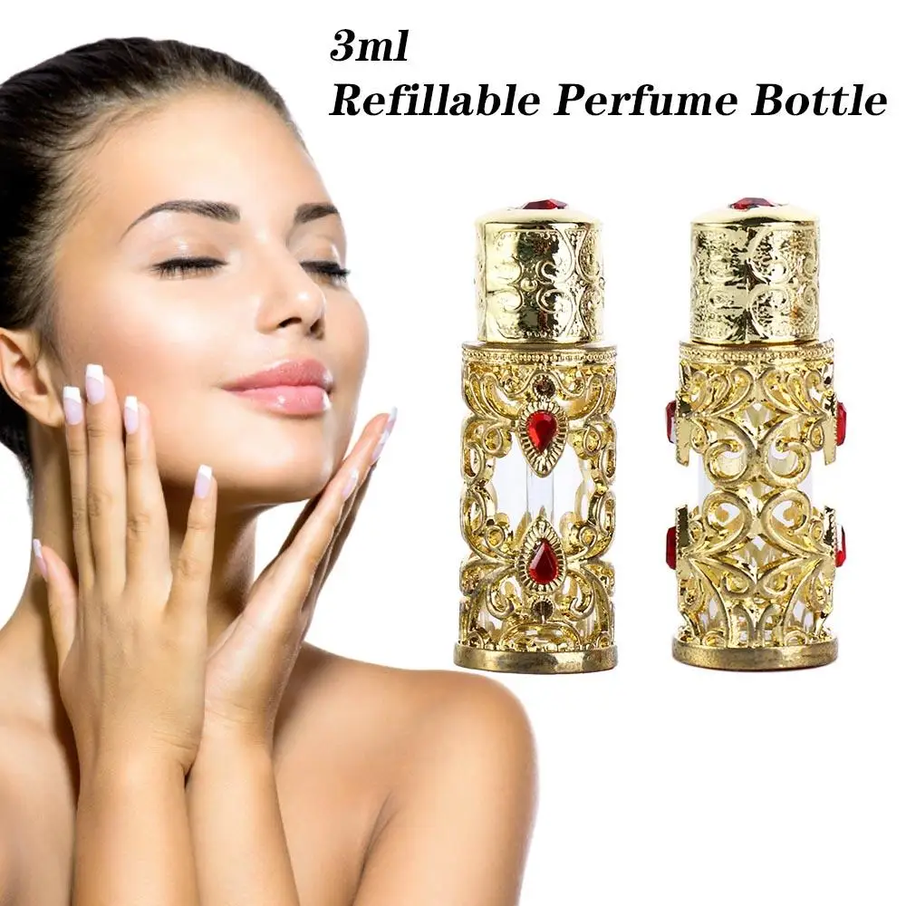 

Style Dubai Style Antiqued Metal Decoration Gifts Bottles Cosmetic Container Essential Oil Bottles Refillable Bottles
